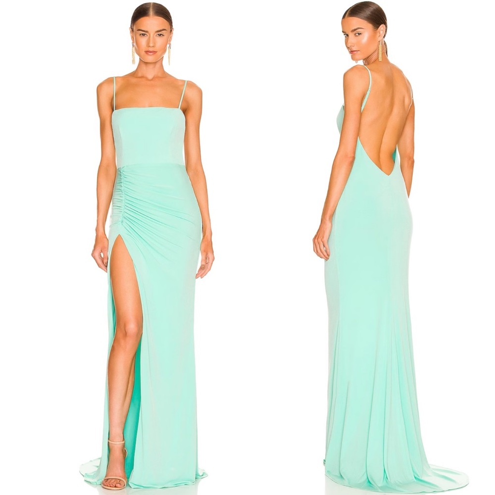 NEW NWT Katie May Great Kate Maxi Gown In Supercharged Mint